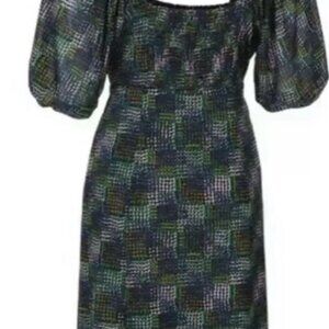 Womens Cabi Elaine Dress‎ #4214 Black Pattern Medium M MSRP $130 Spring Summer